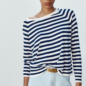 NWT - ZARA | STRIPED FINE KNIT SWEATER